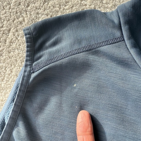 Fjallraven Keb Fleece Vest Mens M Blue Grey Wool Blend Hiking $195 Full Zip - Picture 6 of 14